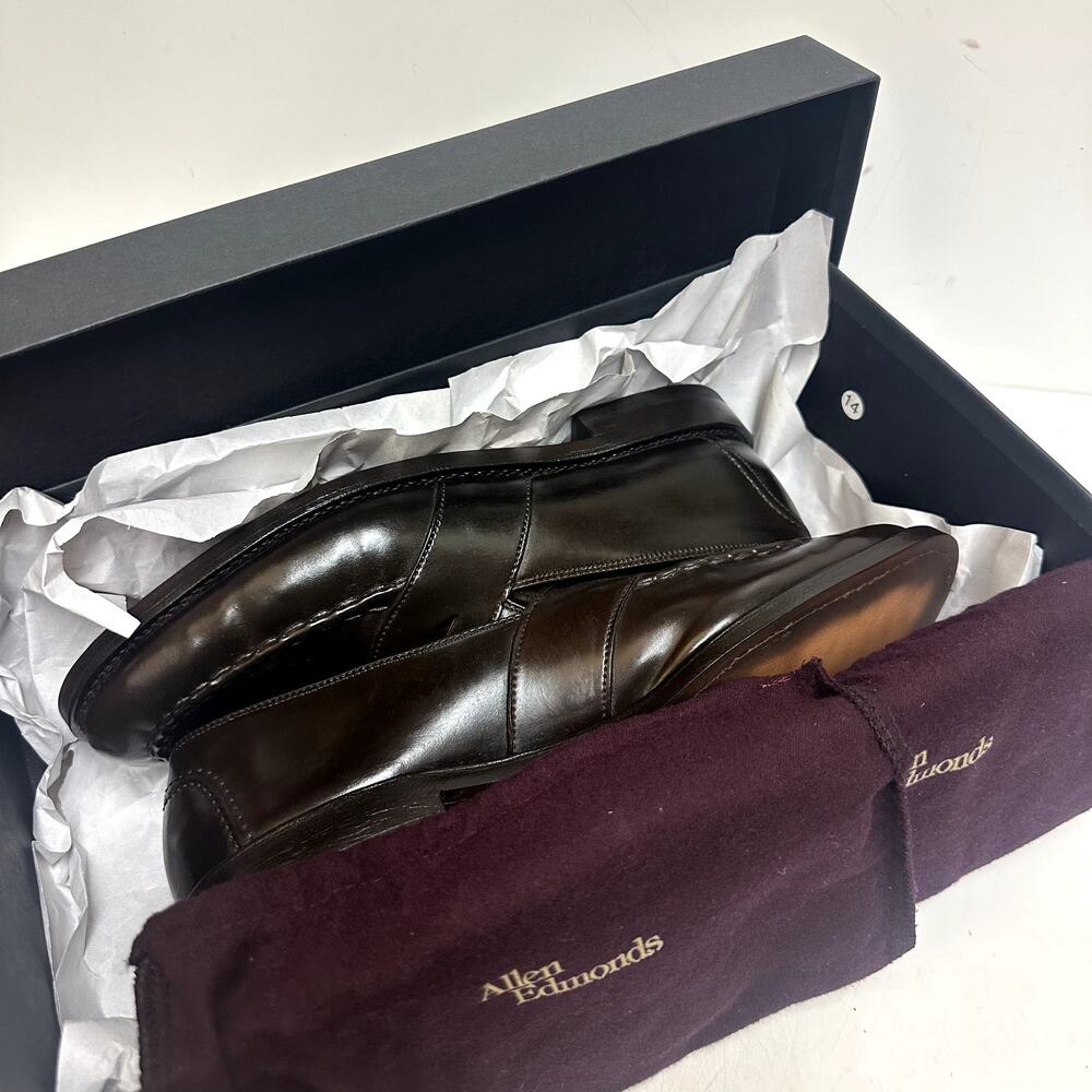 FULLY RESOLED Allen Edmonds Randolph Shell Cordovan Penny Loafer Brown USA 9.5 - Picture 2 of 13